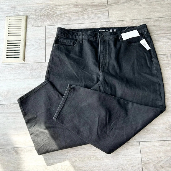 NWT Old Navy High-Waisted OG Straight Jeans in Black Wash - Picture 13 of 16